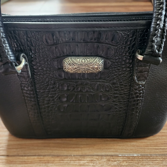 Brighton Handbag Black Leather Top Handle Leila Satchel - Picture 14 of 14